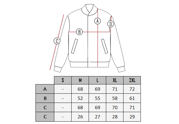  Tabela rozmiarów kurtki jeansowej Zuko 