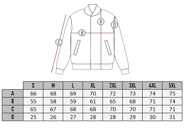  Tabela rozmiarów kurtki jeansowej Asphalt 