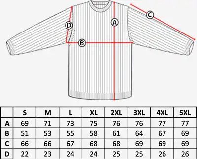Tabela rozmiarów swetrów Barazzo