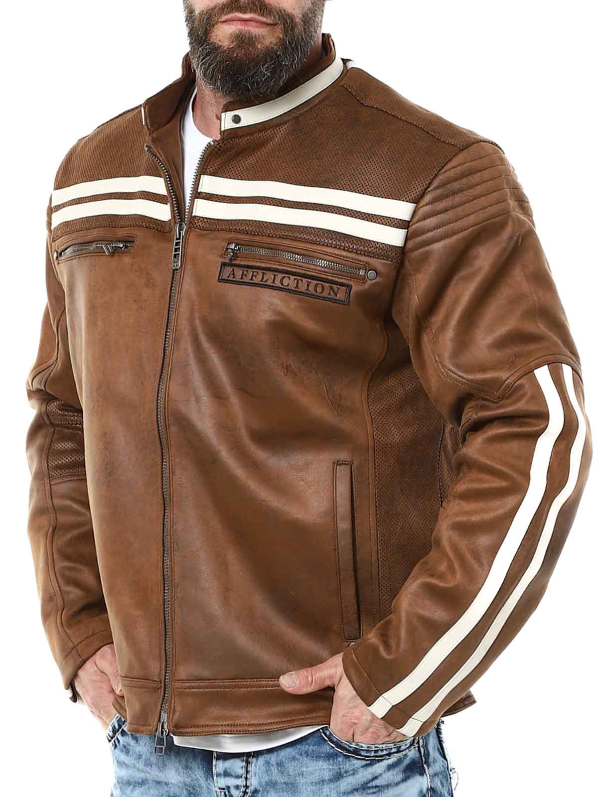 Affliction Trident PU Skinnjacka - Brown Lars_5.jpg