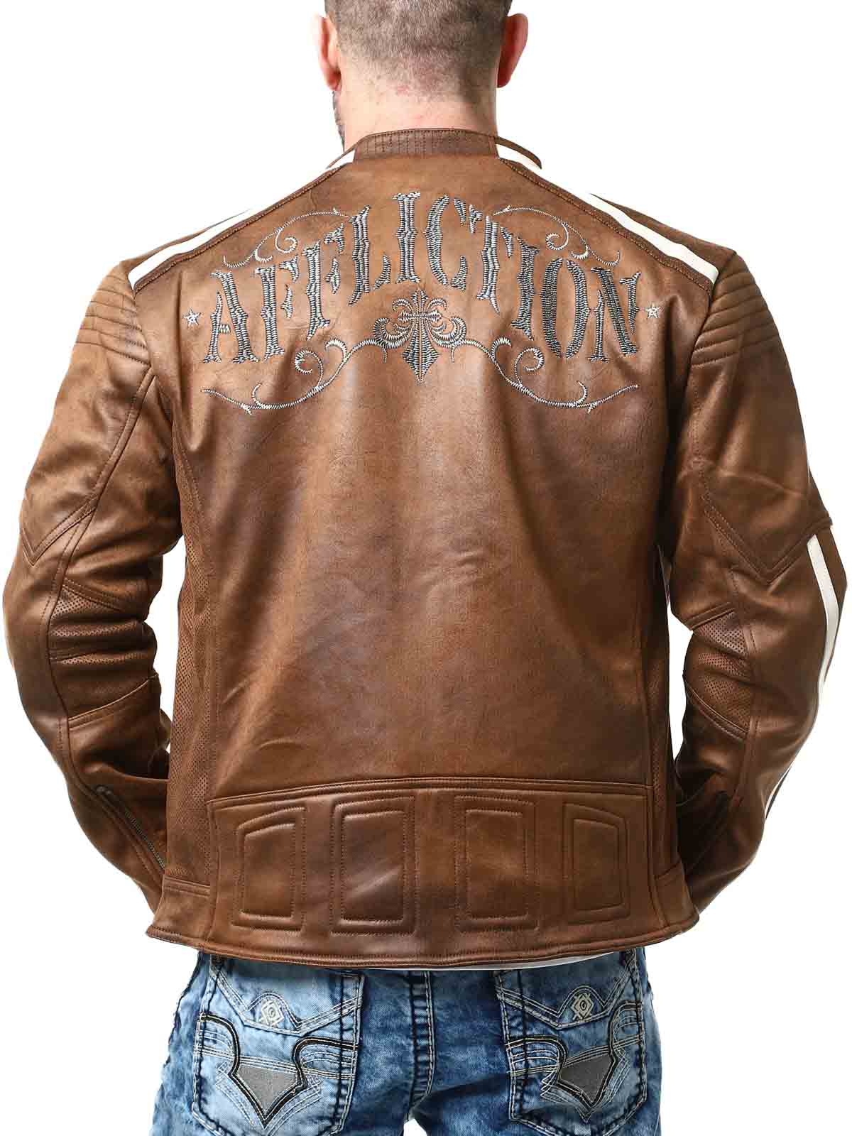 Affliction Trident PU Skinnjacka - Brown Lars_9.jpg