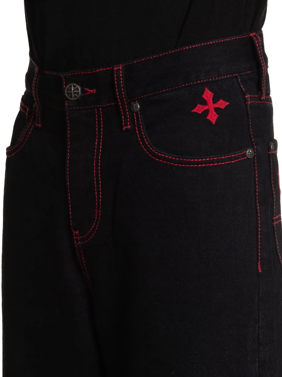 Affliction Wide Leg Wings Jeans - 53 Black Red.jpg