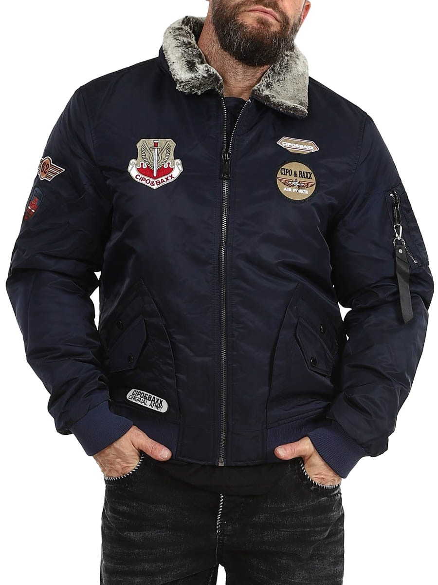 Air Force Cipo Baxx Bomberjacka Blue_6.jpg