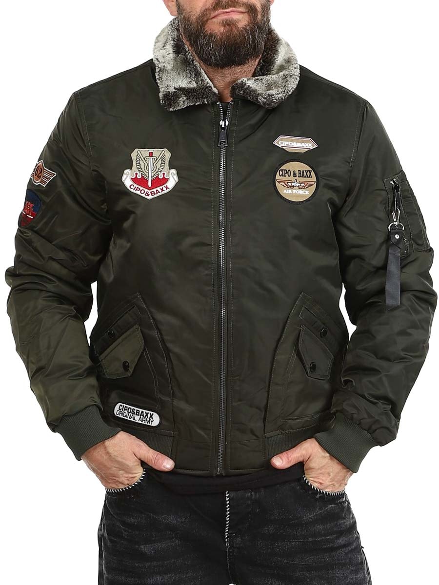Air Force Cipo Baxx Bomberjacka Green_4.jpg