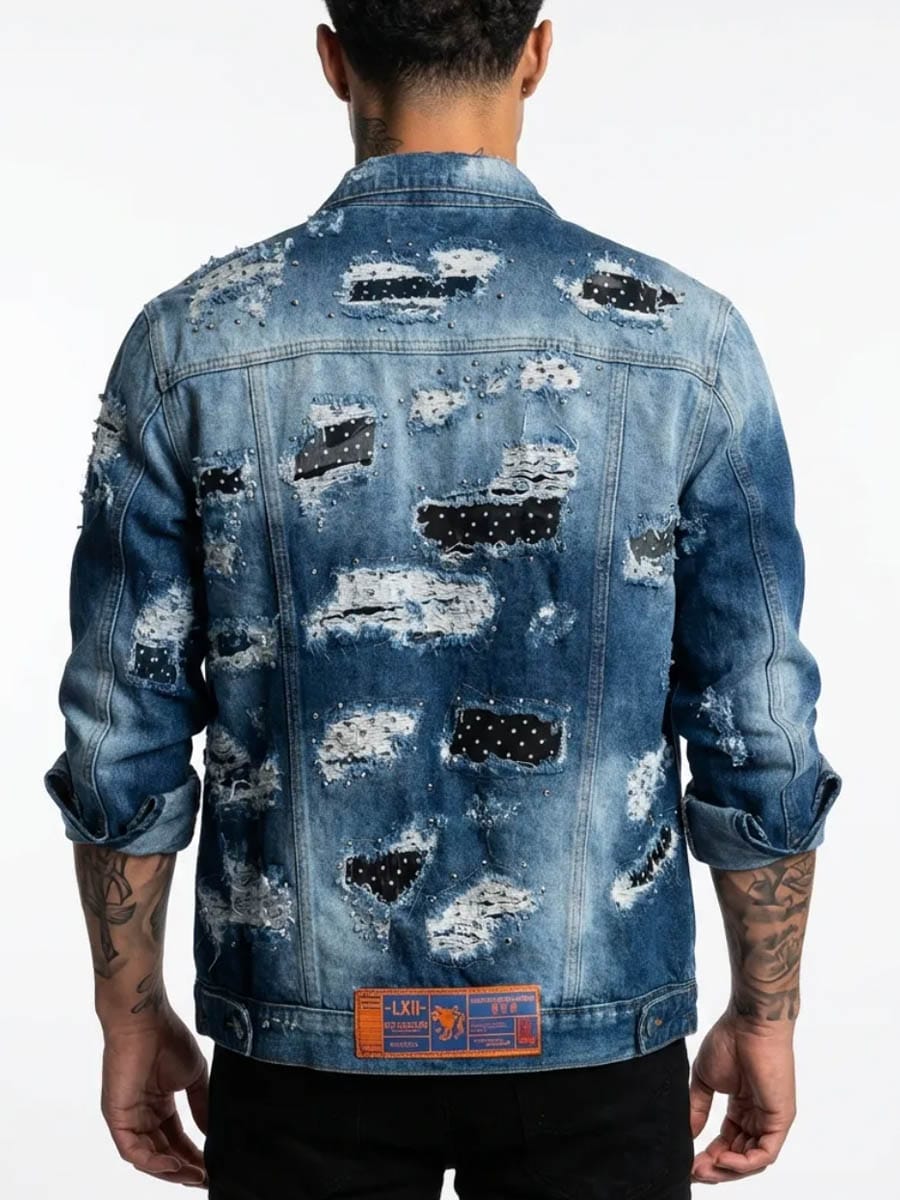 B-1836-blue Sander Kingz Jeansjacka 1.jpg