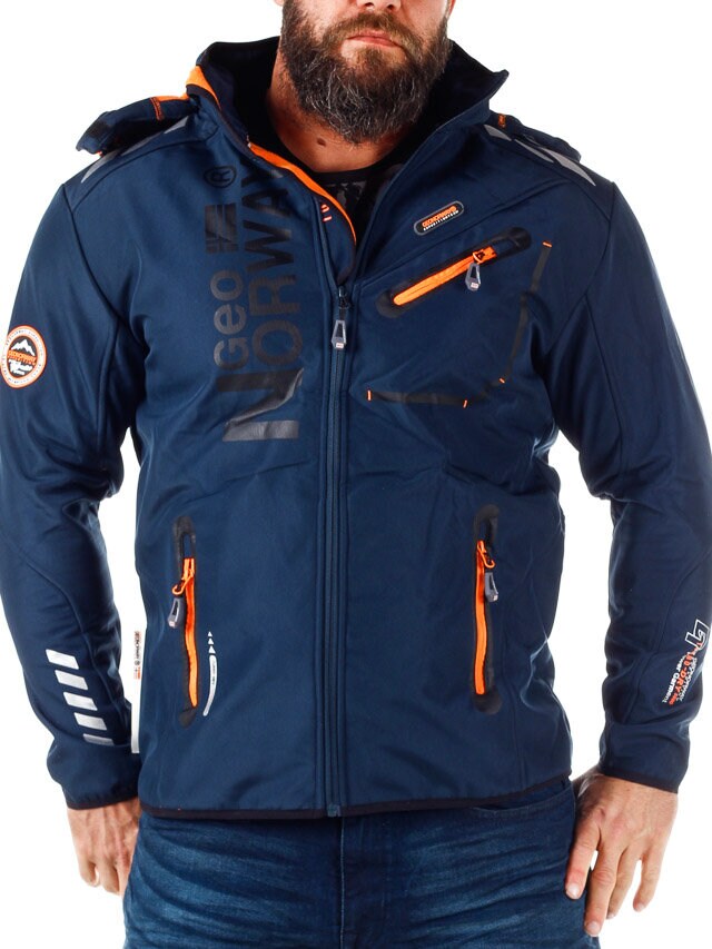  Luzern Geo Norway Softshell - Granatowy/Pomarańczowy