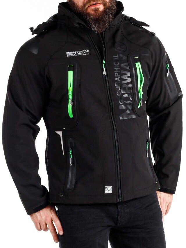Softshell Glazer - Czarny/Zielony