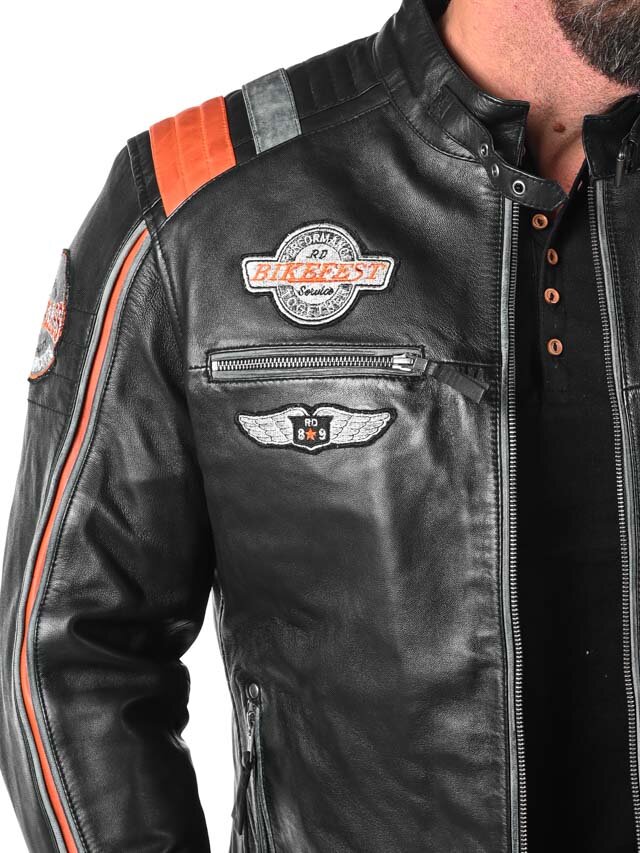 Kurtka Skórzana RD Premium Rider - Czarna
