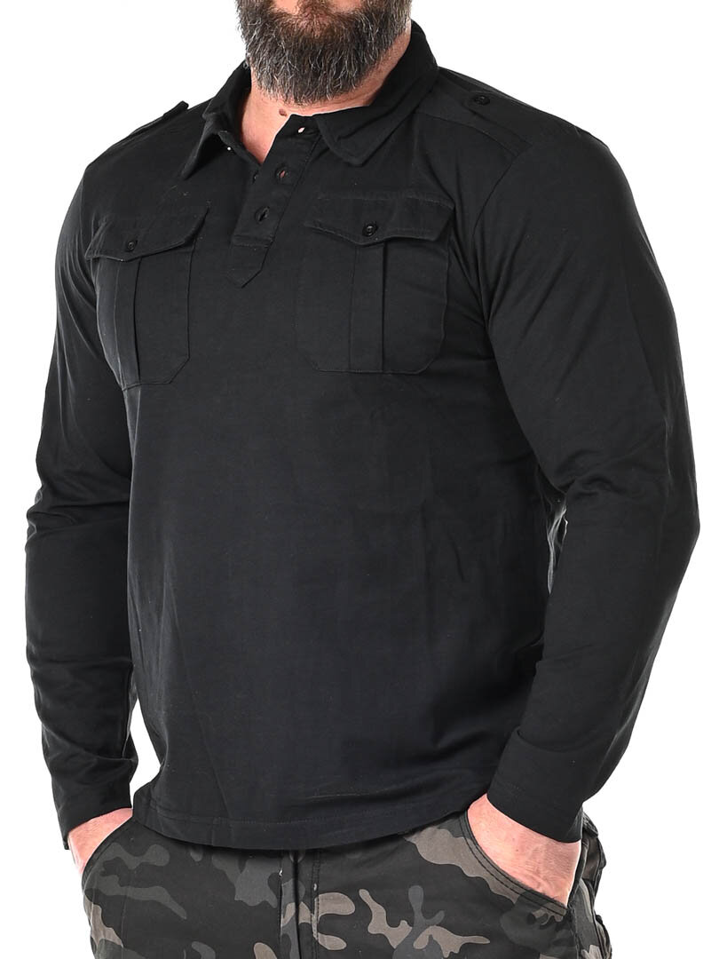 Bluza Polo Jersey Willis - Czarna