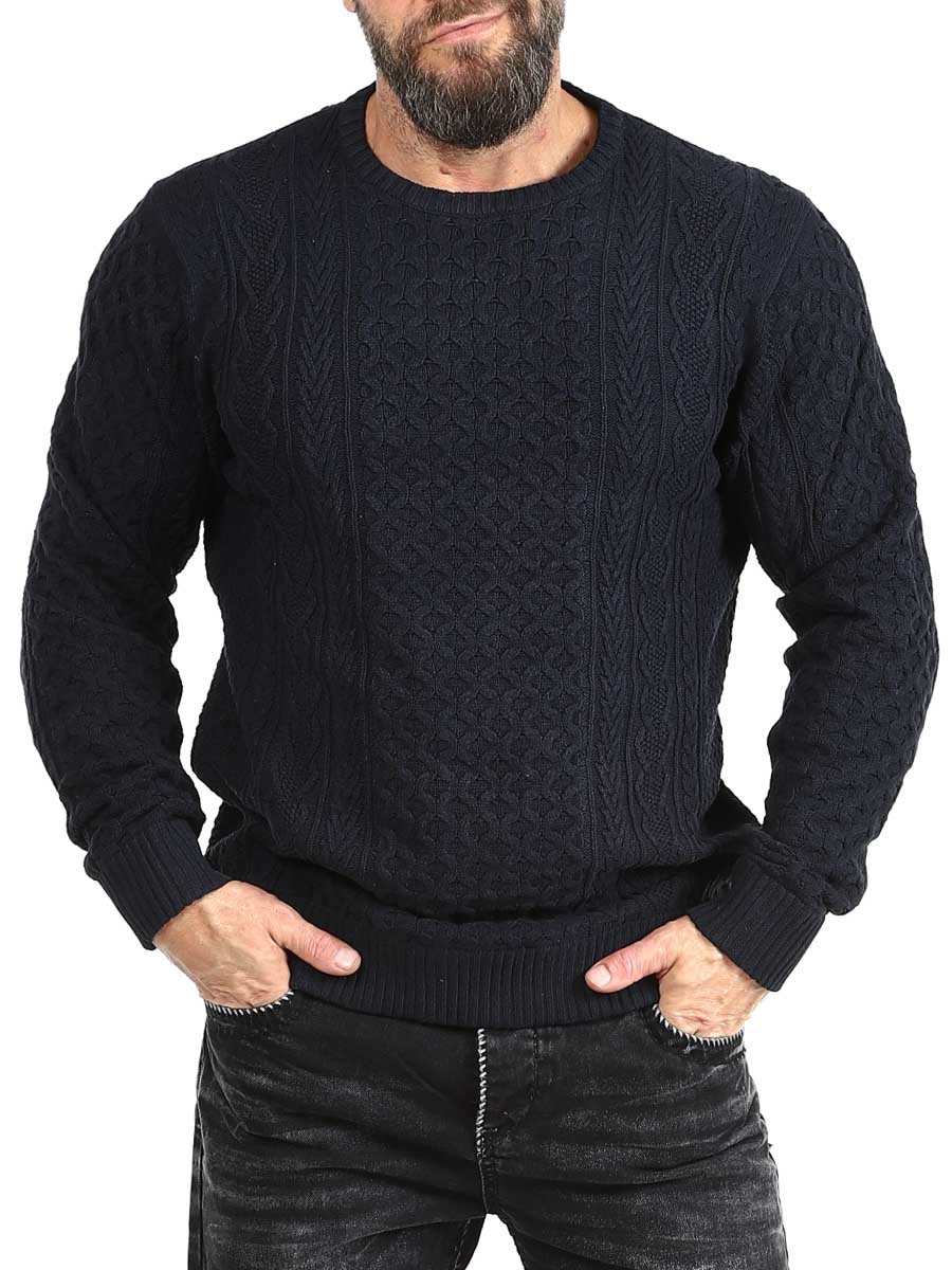 Belinski Indicode Stickad Dark Blue Lars_1.jpg