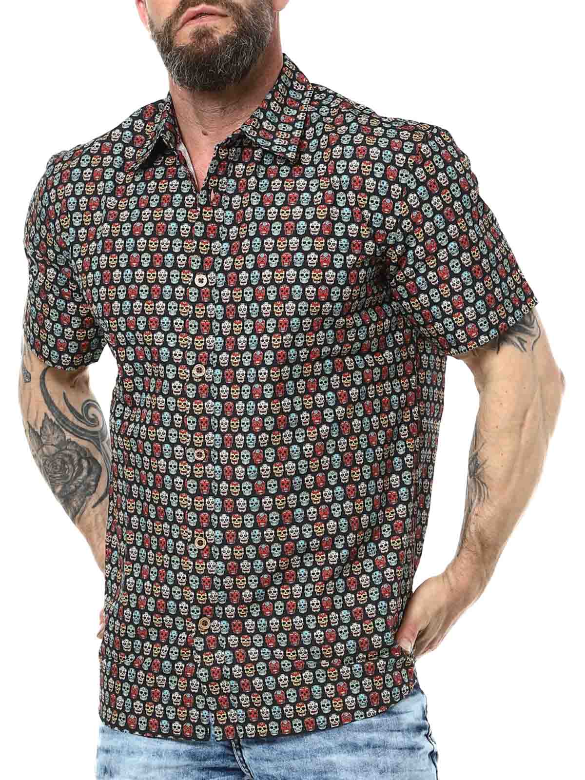 Color Skull short sleeve shirt_5.jpg