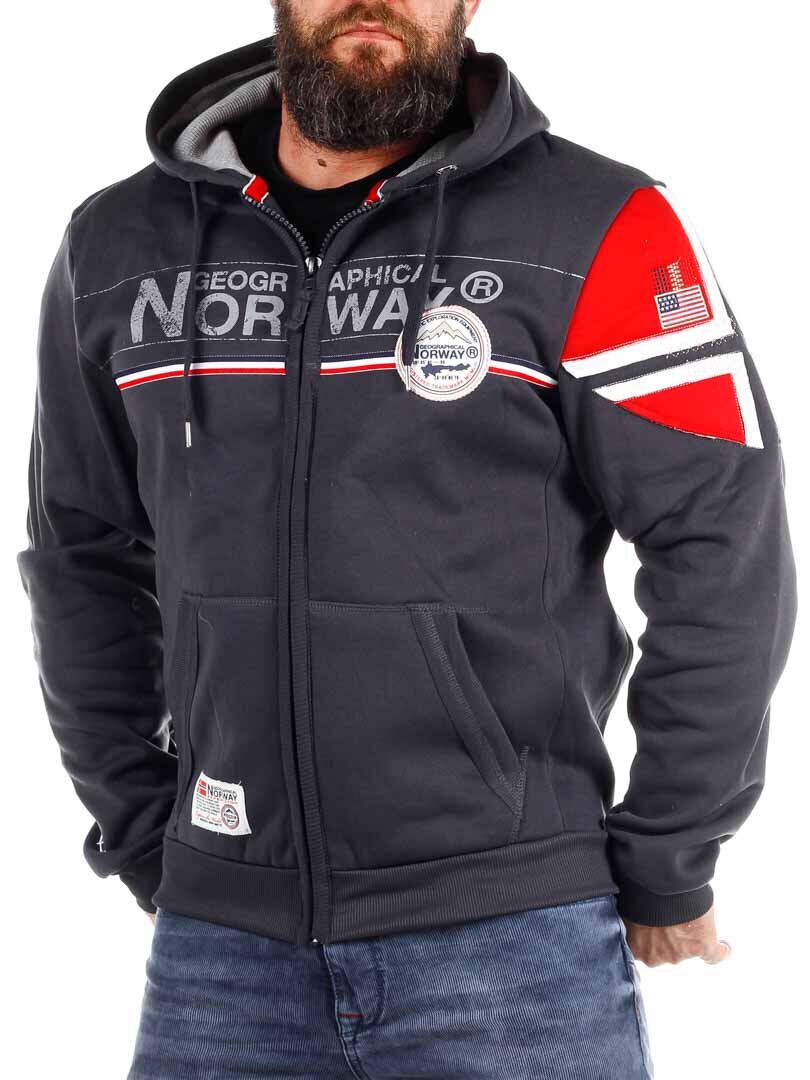 Bluza z Kapturem Vail Geo Norway - Ciemnoszara