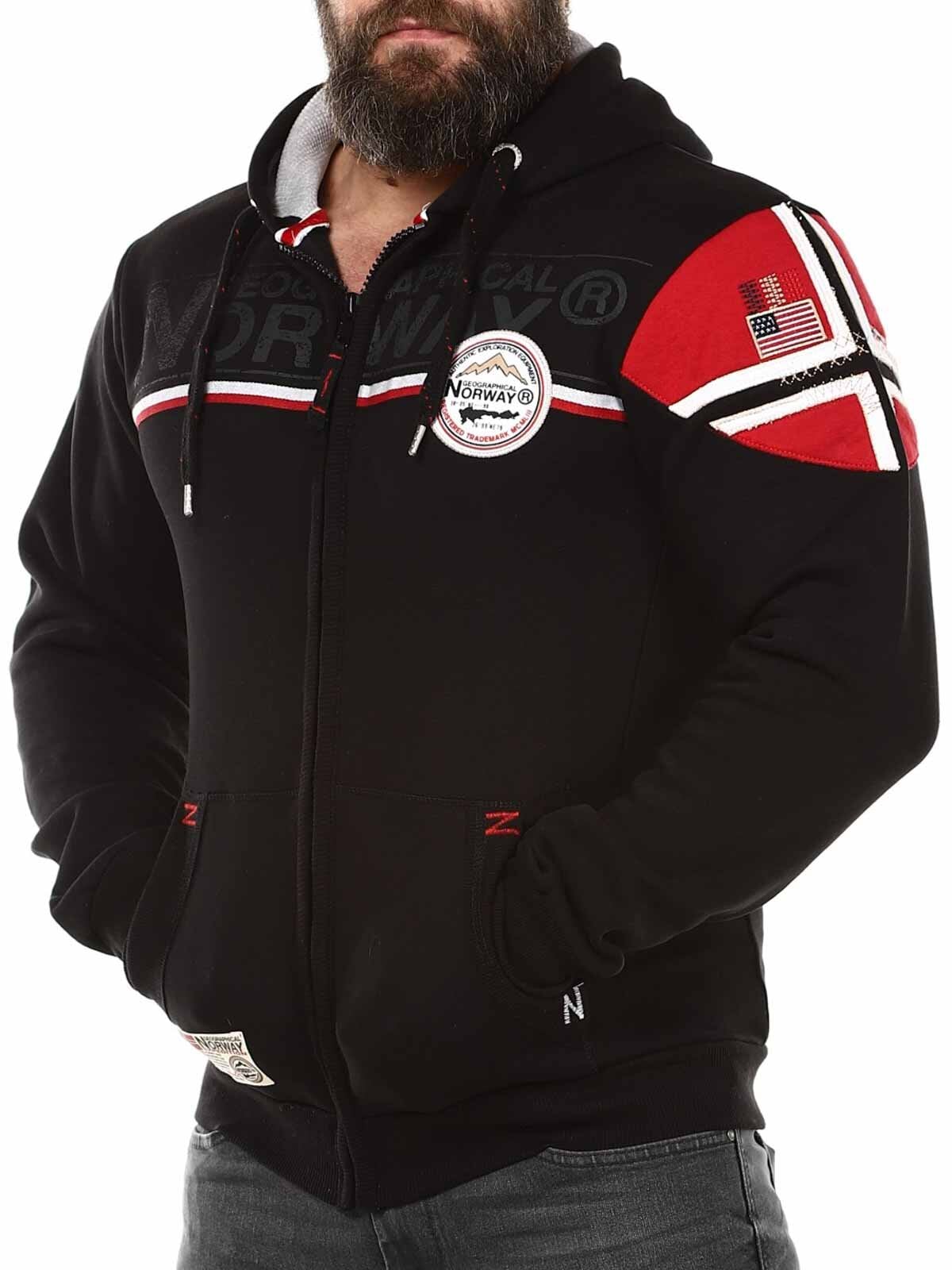 Bluza z Kapturem Falco Geo Norway - Czarna