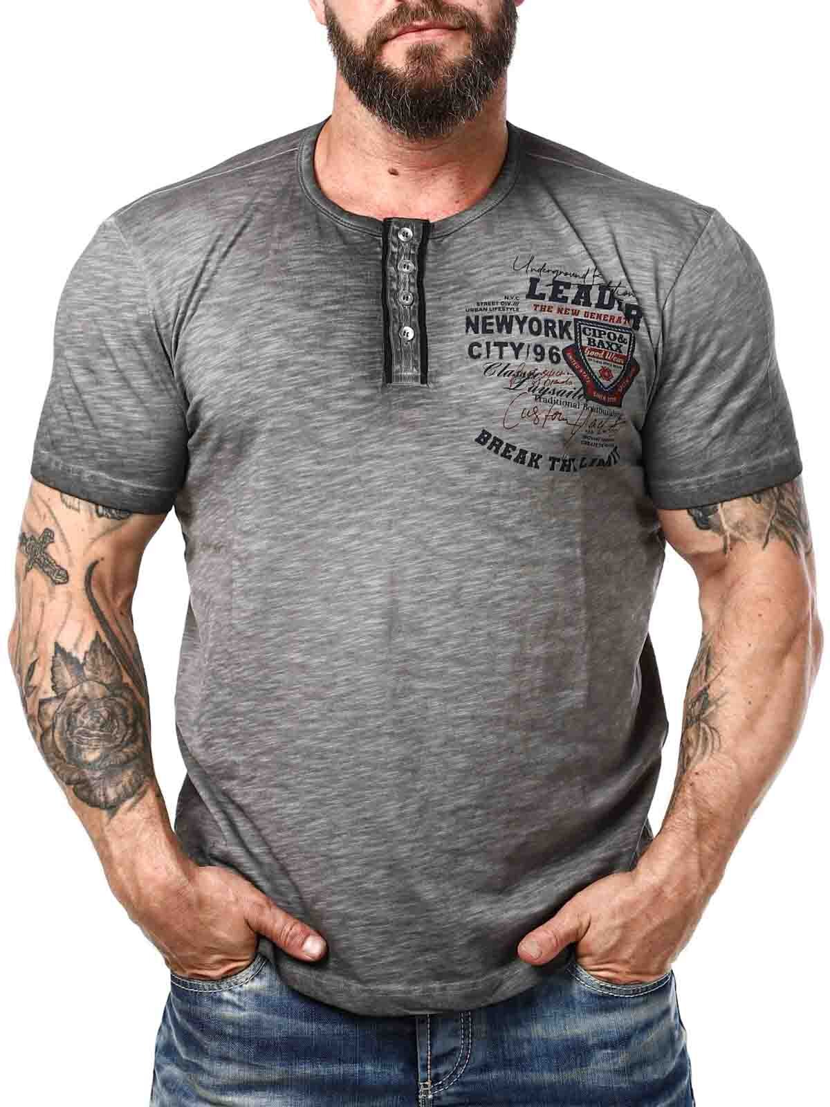 T-shirt Larose Cipo & Baxx - Ciemnoszary