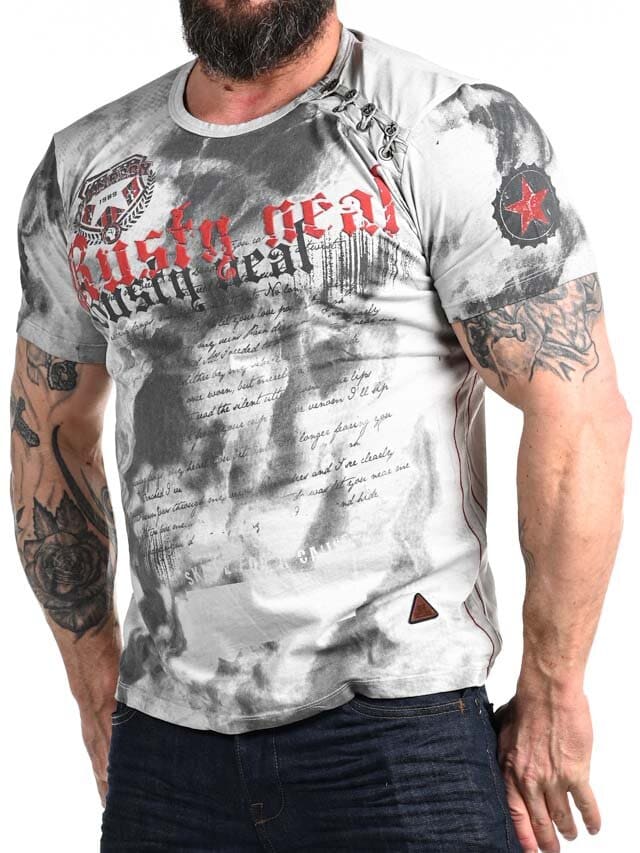 Shield T-shirt - Szary/Czerwony