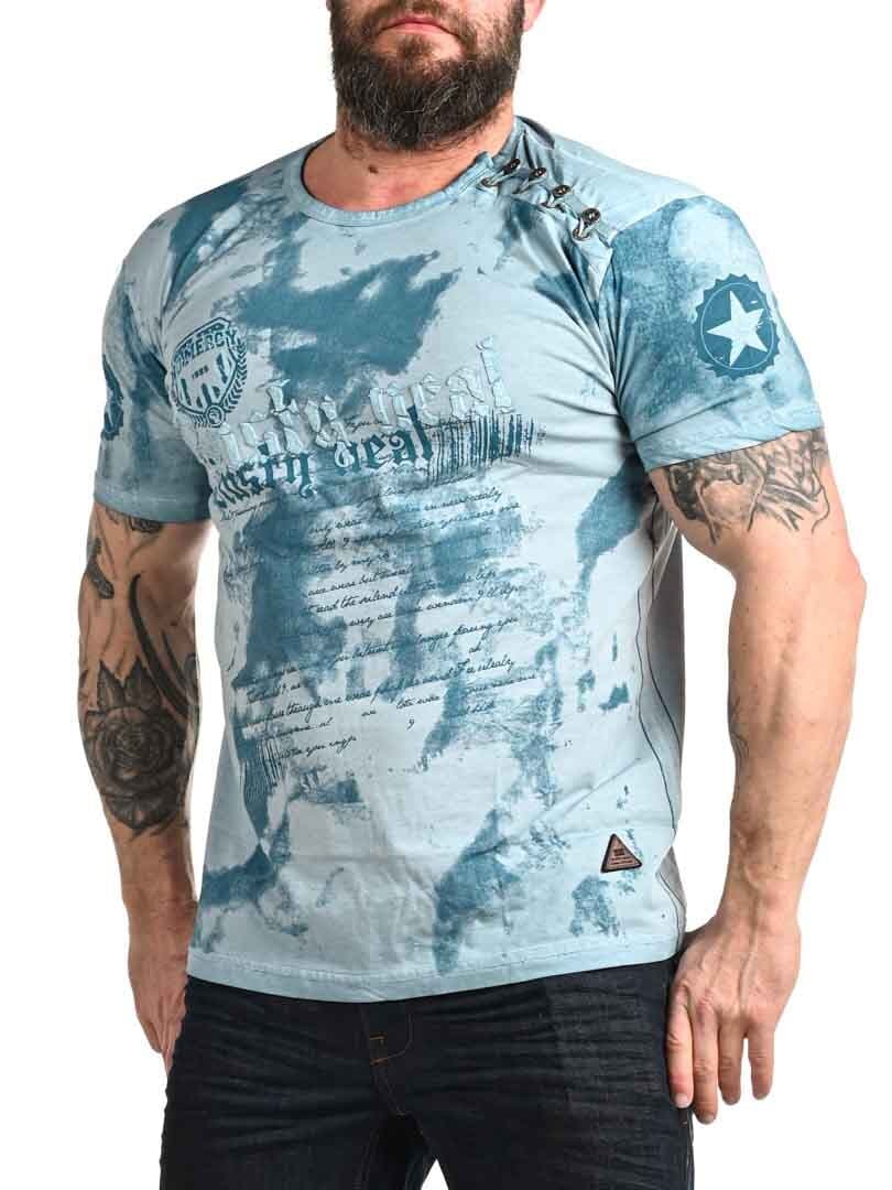 Shield T-shirt - Niebieski