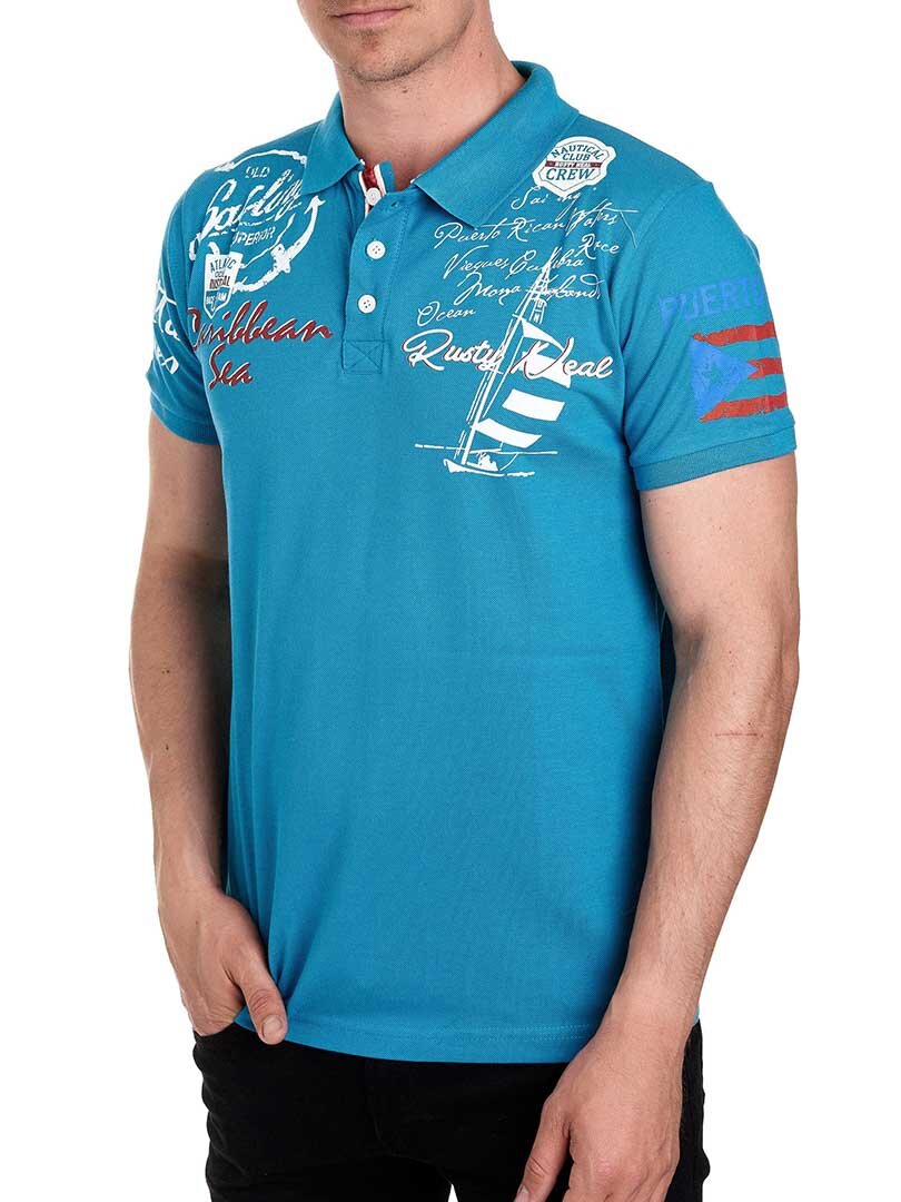 Koszulka Polo Caribbean Rusty Neal - Niebieska