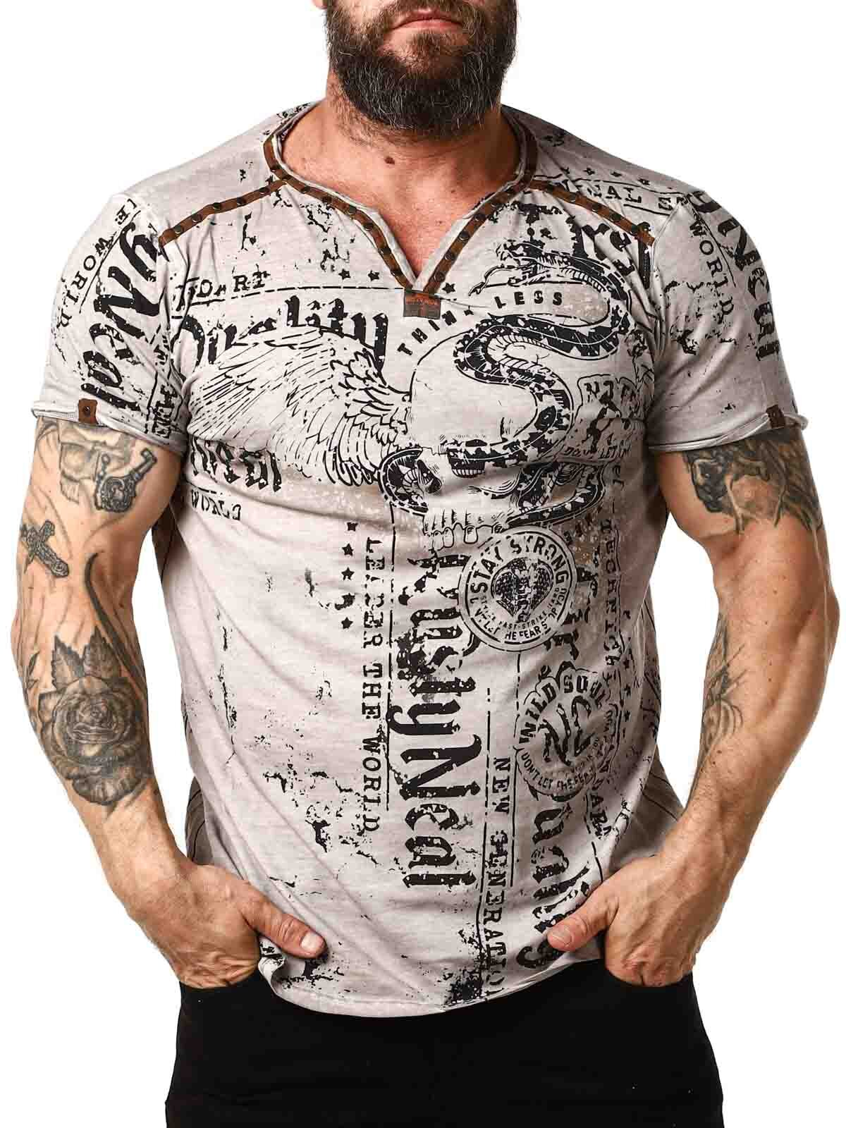 T-shirt Snake Rusty Neal - Beżowy
