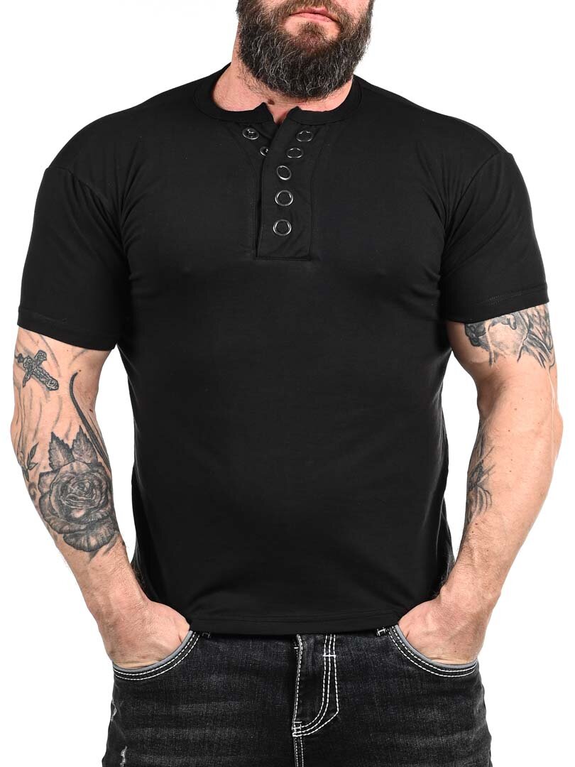 T-shirt RD Button - Czarny