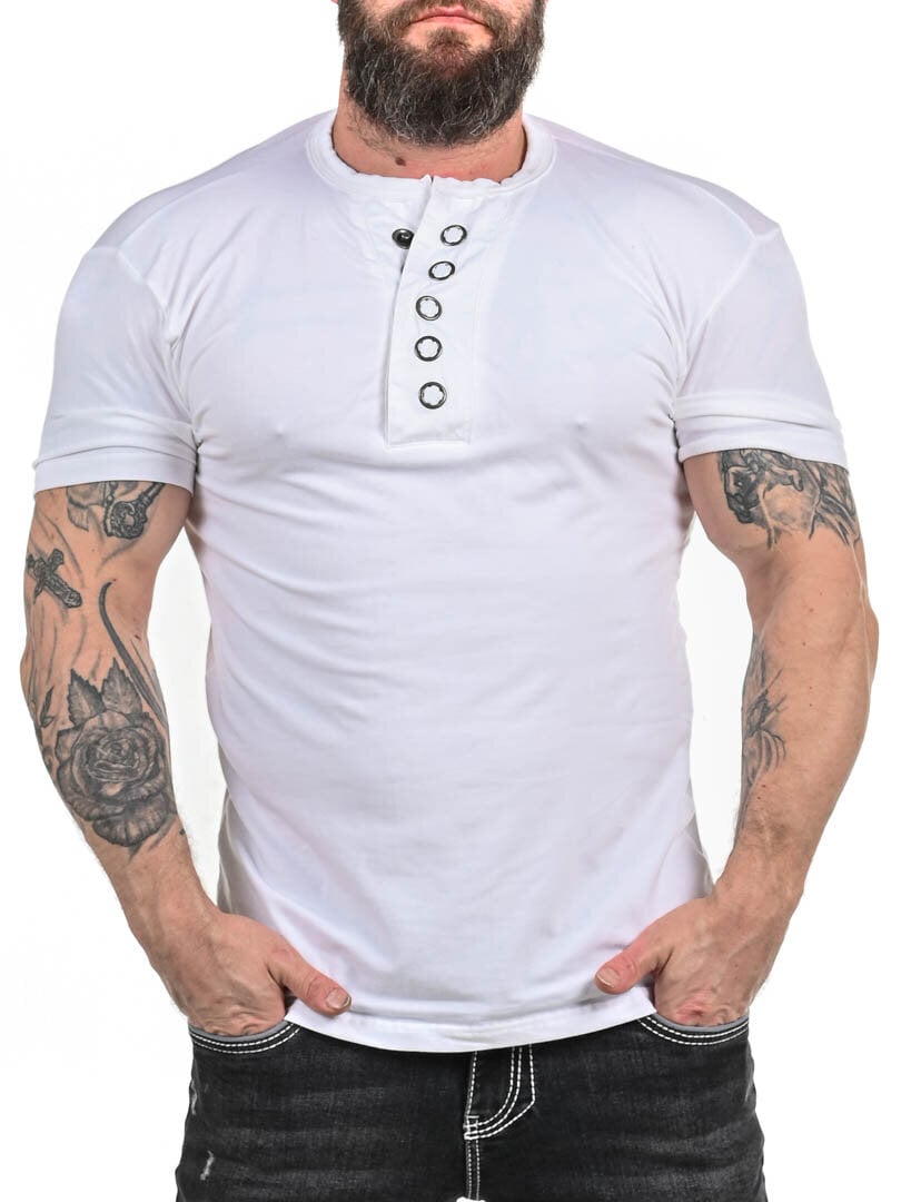 T-shirt RD Button - Biały
