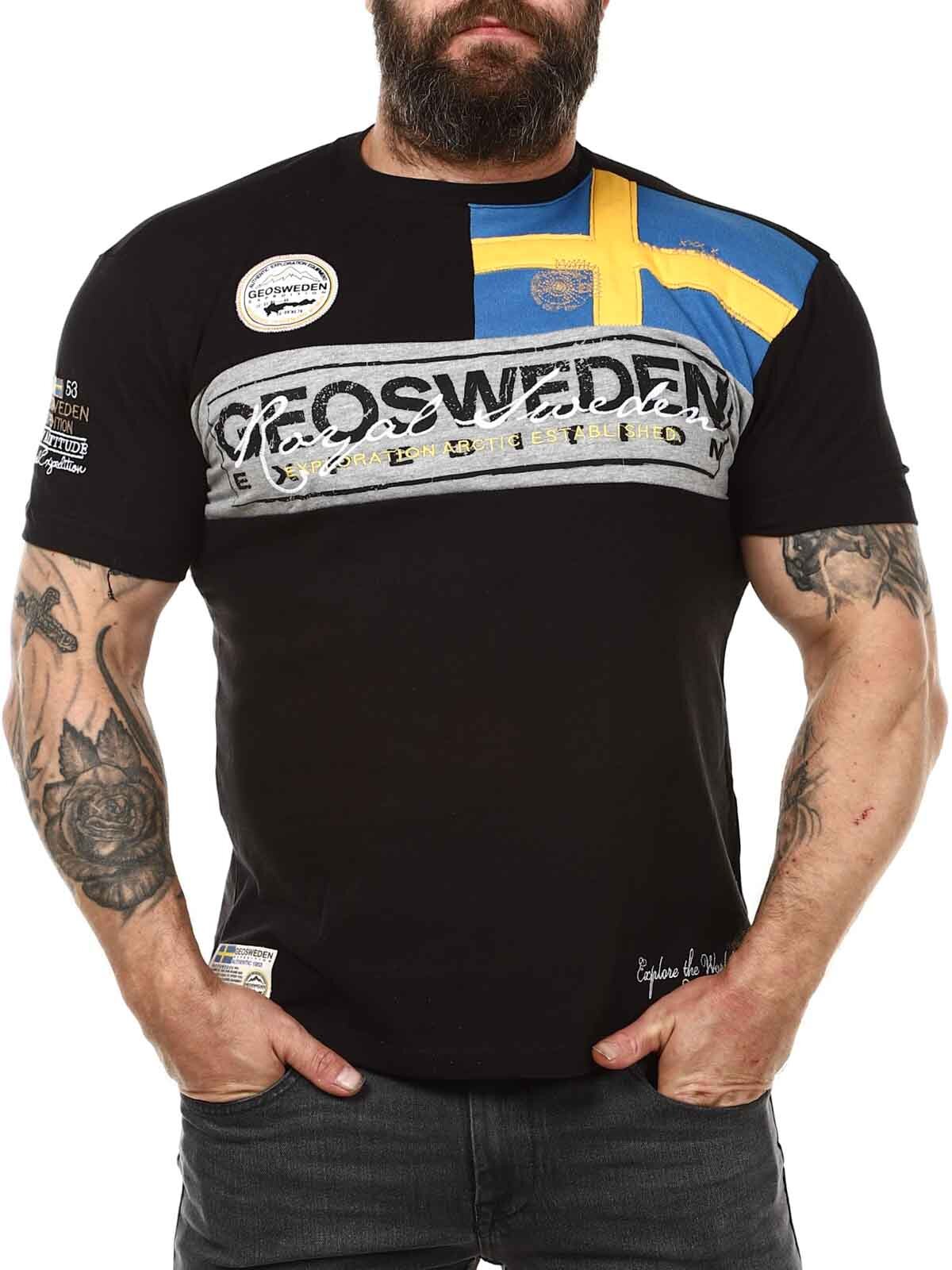T-shirt Fresco Geo Sweden - Czarny