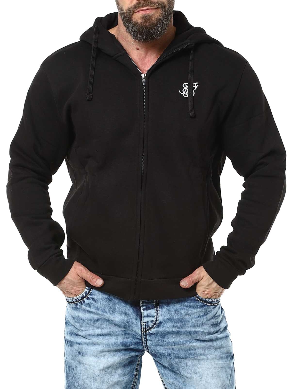 Essentials Full Zip SikSilk Hoodie Black Lars_1.jpg