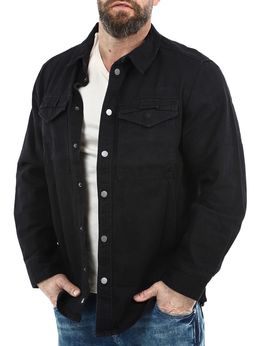 Heavy Twill Brandit Shirt Black_2.jpg