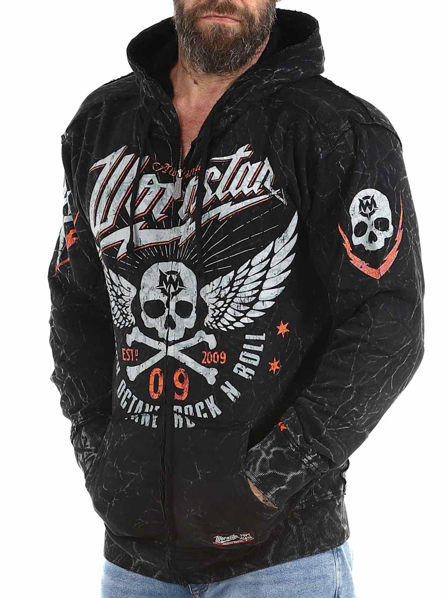 High Octane Wornstar Zip Hoodie Black_2.jpg