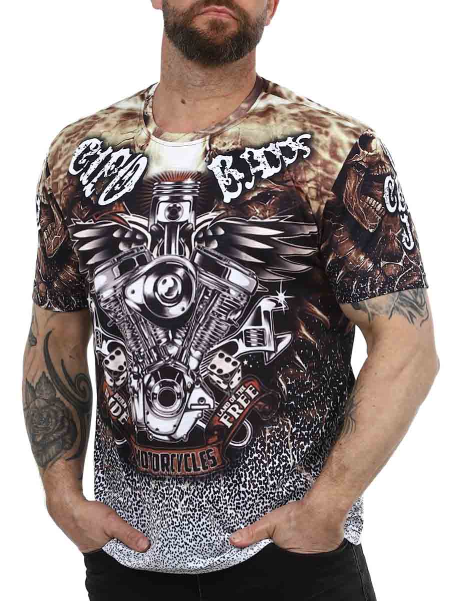 Motorcycles Cipo Baxx T-shirt Brown_2.JPG