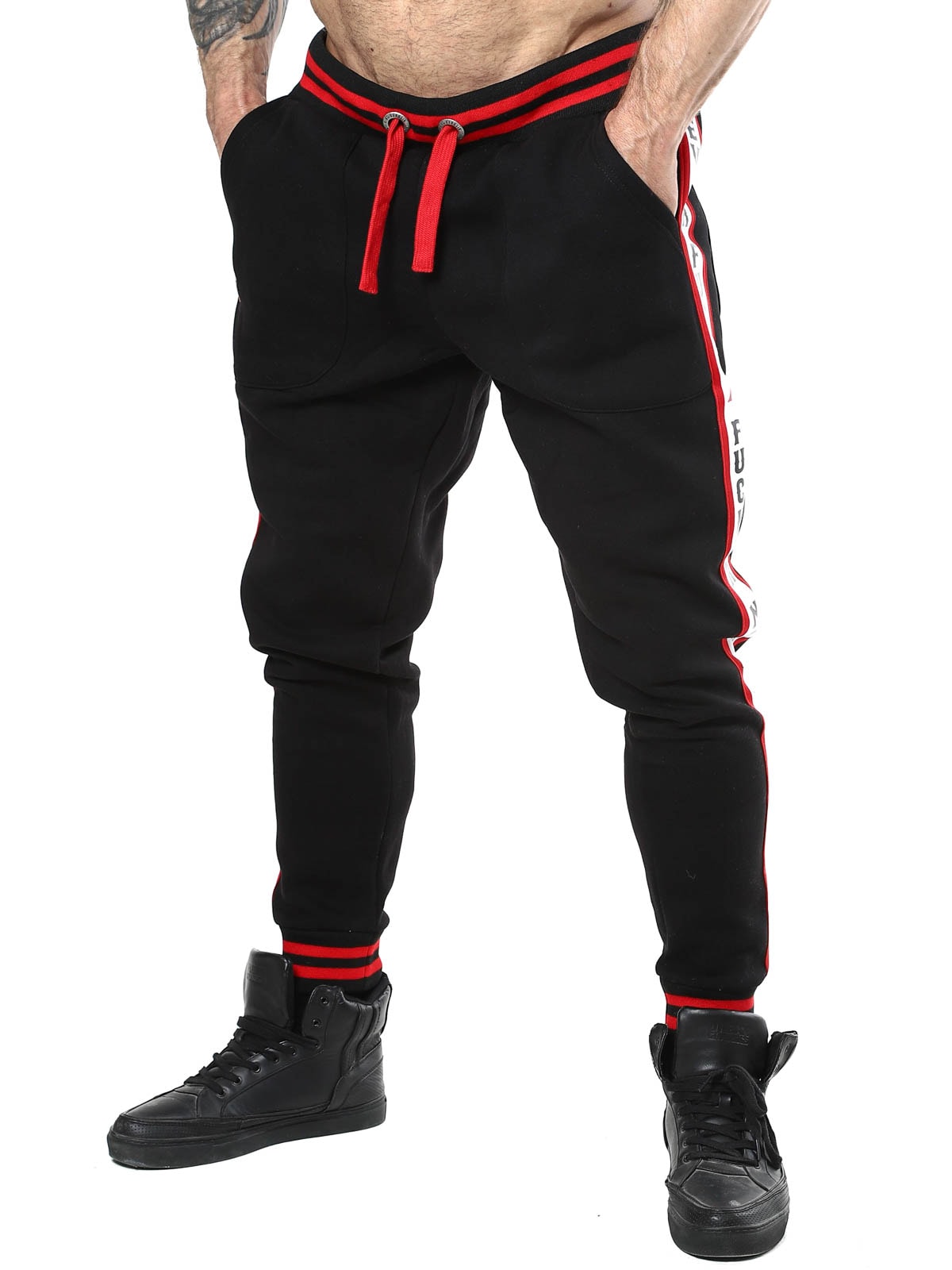 Never fuck a fucker King kerosin black Sweatpants_3.jpg