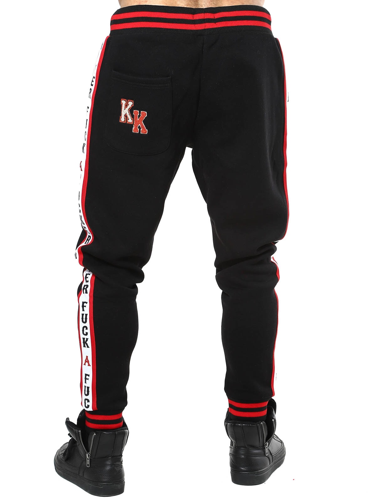 Never fuck a fucker King kerosin black Sweatpants_6.jpg
