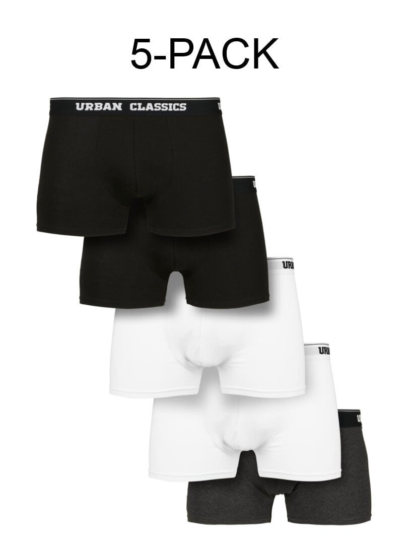 Bokserki Urban Classics Organic 5-pack - Czarne/Białe/Szare