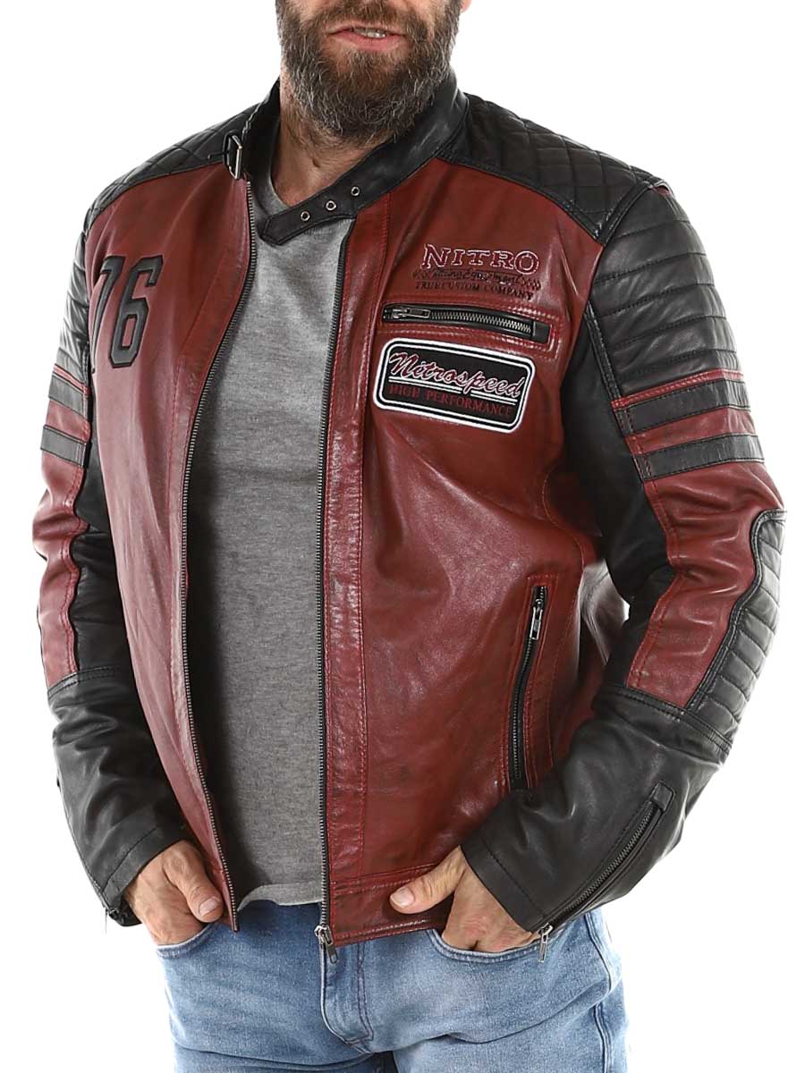 RD Iron Mile Skinnjacka black red_2.jpg
