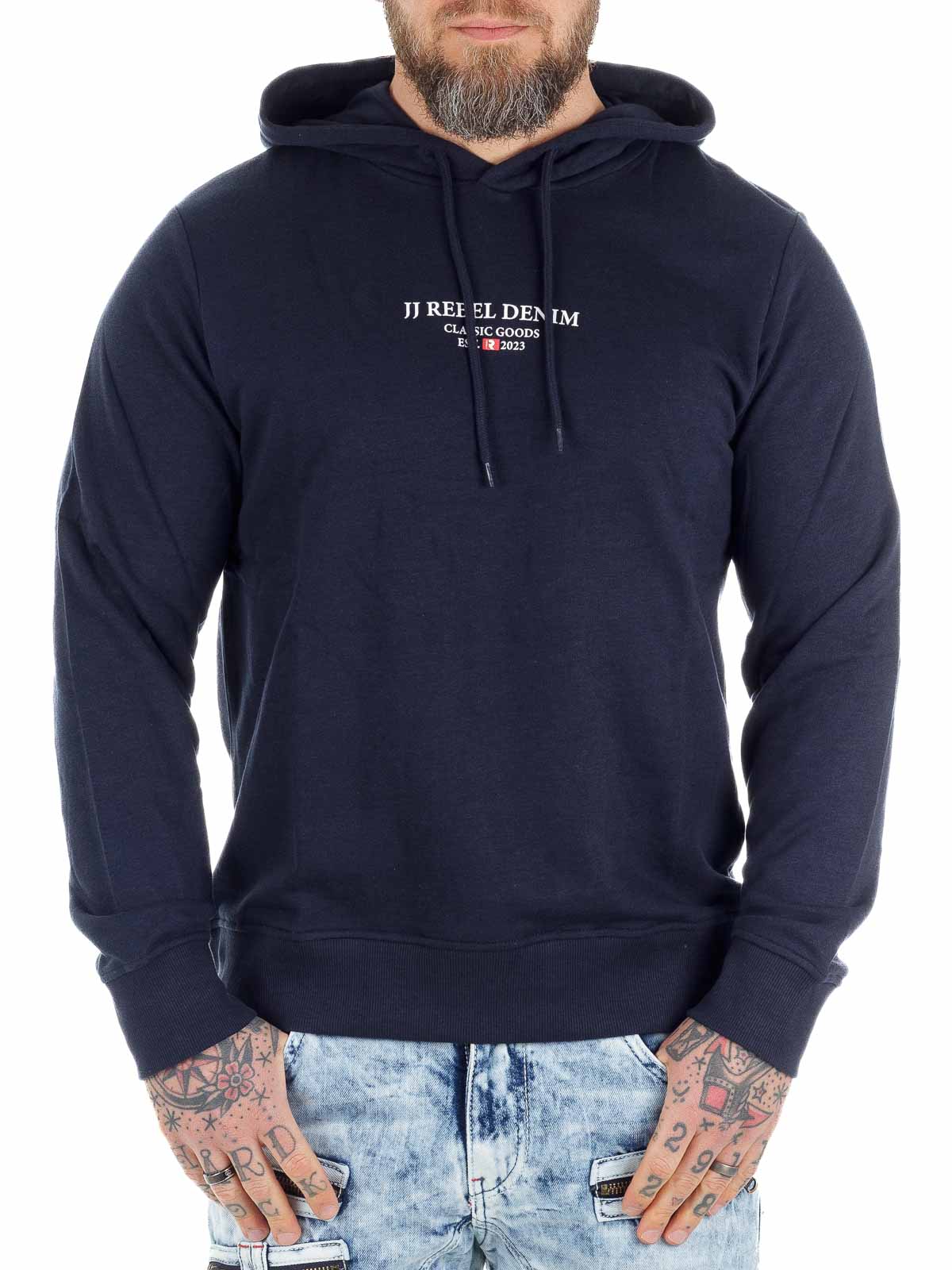 Rebel Print Hoodie dark blue_1.jpg