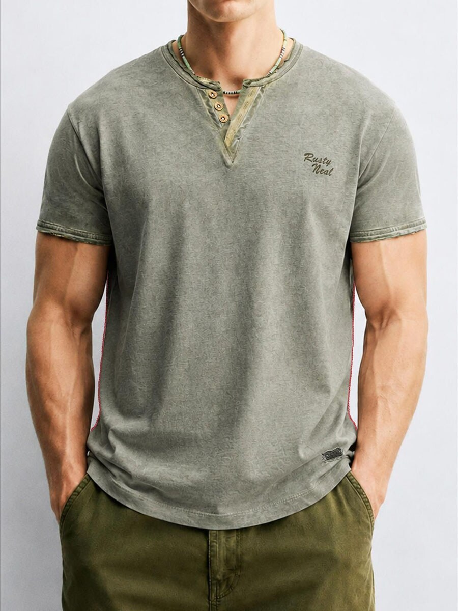 Rusty Neal Logo T-shirt - Khaki.jpg