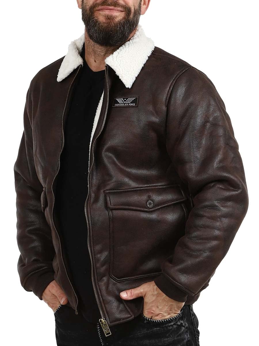 Vestmoon Fodrad Skinnjacka Brown_2.JPG
