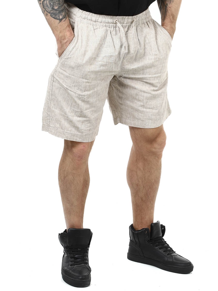 Wallis Indicode Linneshorts Beige_1.JPG