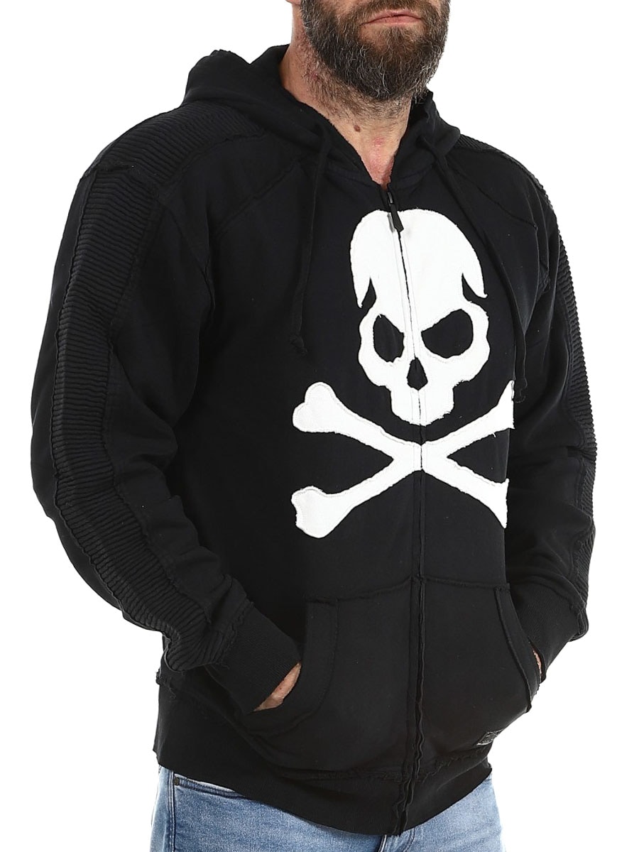 White Skull Wornstar Hoodie Black_2.jpg