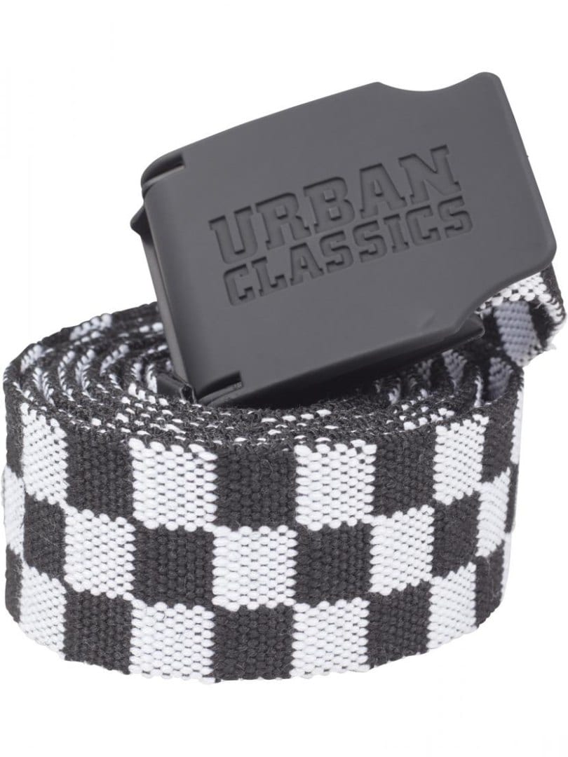 Pasek Checkerboard Urban Classics - Czarny/Biały