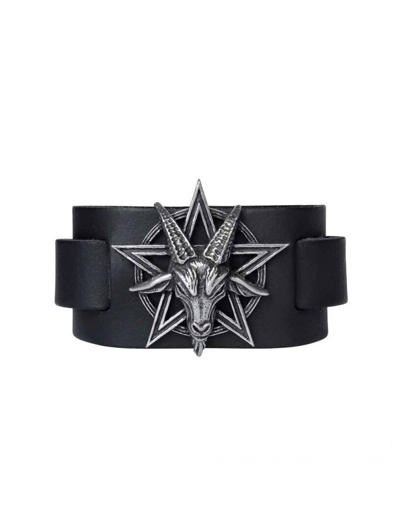 Bransoleta Baphomet Alchemy - Czarna
