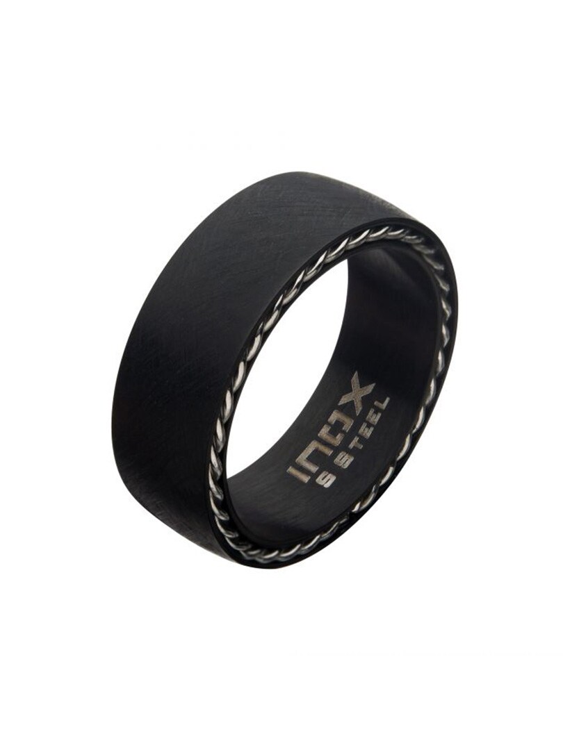 Pierścień Black Sand Inox - Czarny