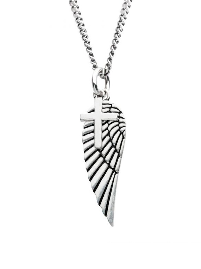 Naszyjnik Wing & Cross Inox - Srebrny