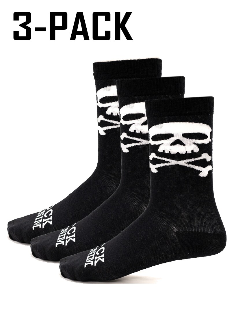 Skarpetki RD 3-pack Skull - Czarne