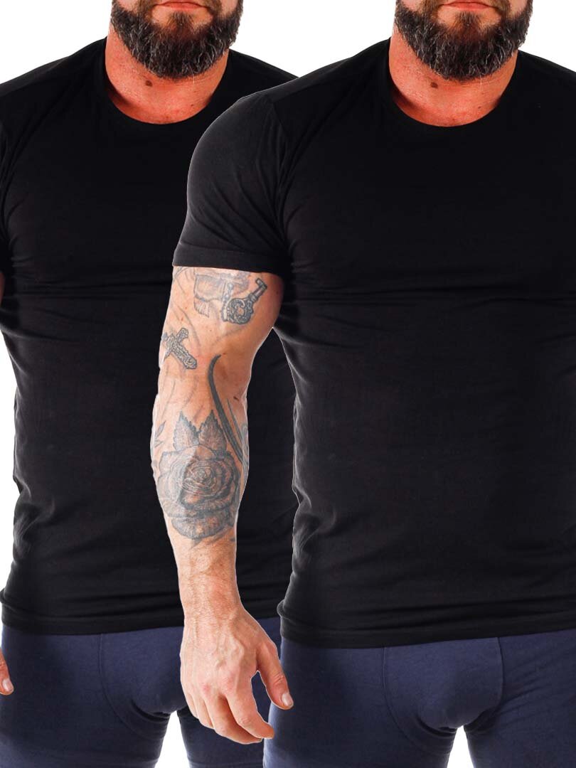 Bamboo Dovre T-shirt 2 pack - Czarny